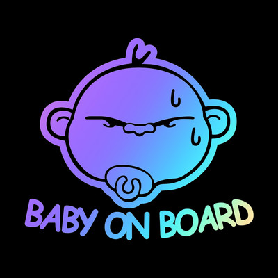 Baby in Car Baby on Board Μοτοσικλέτα Αυτοκίνητο Styling μοτοποδήλατο Ανακλαστικό αυτοκόλλητο Αυτοκόλλητο Αδιάβροχο Ύψος 18 cm