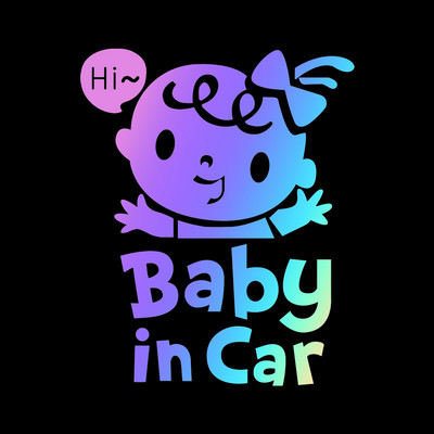 Baby in Car Baby on Board Μοτοσικλέτα Αυτοκίνητο Styling μοτοποδήλατο Ανακλαστικό αυτοκόλλητο Αυτοκόλλητο Αδιάβροχο Ύψος 18 cm