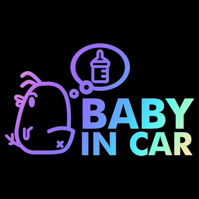 Baby in Car Baby on Board Μοτοσικλέτα Αυτοκίνητο Styling μοτοποδήλατο Ανακλαστικό αυτοκόλλητο Αυτοκόλλητο Αδιάβροχο Ύψος 18 cm