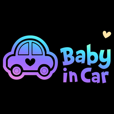 Baby in Car Baby on Board Μοτοσικλέτα Αυτοκίνητο Styling μοτοποδήλατο Ανακλαστικό αυτοκόλλητο Αυτοκόλλητο Αδιάβροχο Ύψος 18 cm