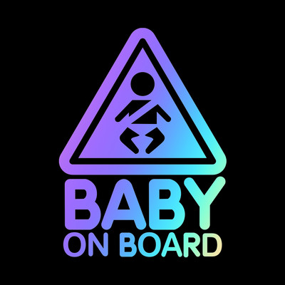 Baby in Car Baby on Board Μοτοσικλέτα Αυτοκίνητο Styling μοτοποδήλατο Ανακλαστικό αυτοκόλλητο Αυτοκόλλητο Αδιάβροχο Ύψος 18 cm