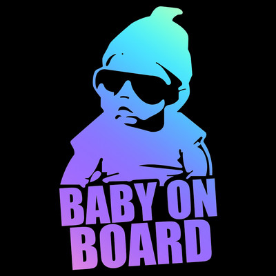 Baby in Car Baby on Board Μοτοσικλέτα Αυτοκίνητο Styling μοτοποδήλατο Ανακλαστικό αυτοκόλλητο Αυτοκόλλητο Αδιάβροχο Ύψος 18 cm