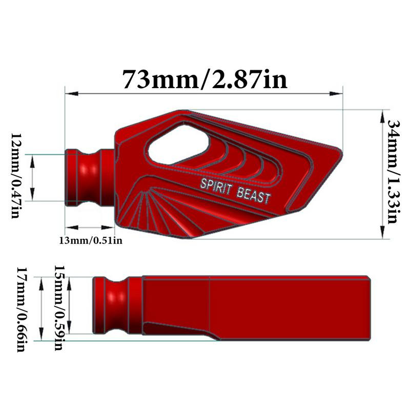 Stražnja preklopna papučica kočnice motocikla Korak poluge papučice kočnice motocikla Ploča vrha aluminijske legure bicikla Ručica stražnje papučice kočnice