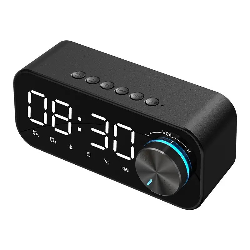 Difuzor Bluetooth Radio FM portabil Coloană fără fir Difuzor rezistent la apă Difuzor puternic de 1500 mAh cu funcție de ceas cu alarmă