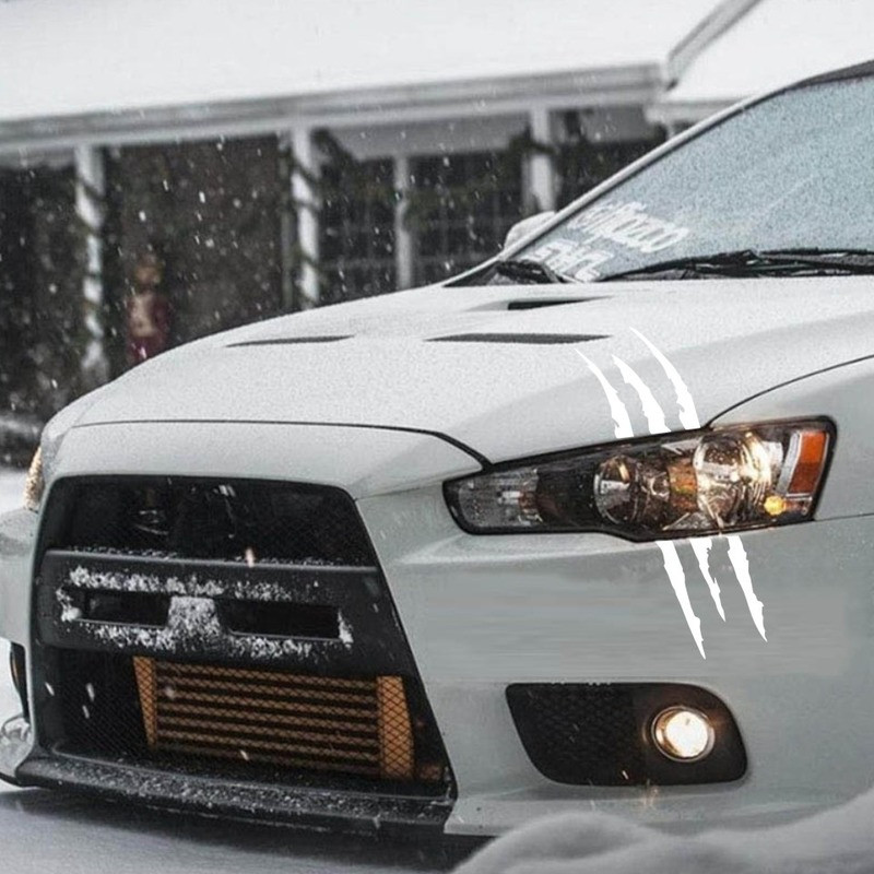 40*12CM Dekorativna naljepnica za stil automobila Monster Scratch Trake u boji Naljepnice Vinilna naljepnica za prednja svjetla automobila