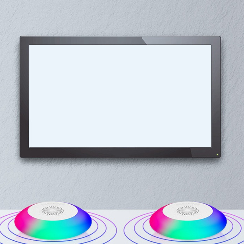 Veekindel dušikõlar Bluetooth Vannitoa FM-raadio RGB 5W TWS Bluetoothi kõlarite karp koos mikrofoniga vee peal