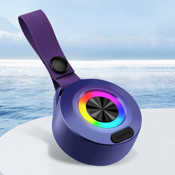 Високоговорител за висяща чанта Мини Bluetooth-съвместим 5.0 400mAh Стерео звуков високоговорител HD звук Водоустойчив силен звук за плаж на басейн