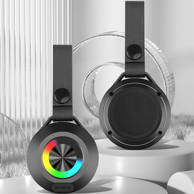 Pakabinamas maišelio garsiakalbis Mini Bluetooth suderinamas 5,0 400 mAh stereo garso garsiakalbis HD garsas, atsparus vandeniui, garsus, skirtas baseino paplūdimiui