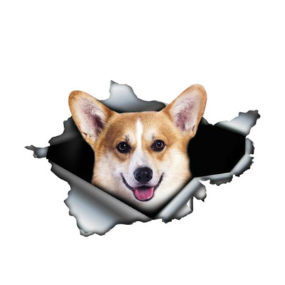 13cm*8cm 1 kom Corgi Torn metalna smiješna naljepnica za automobil Vodootporna naljepnica Laptop Kofer Kamion Motocikl Auto pribor PVC,