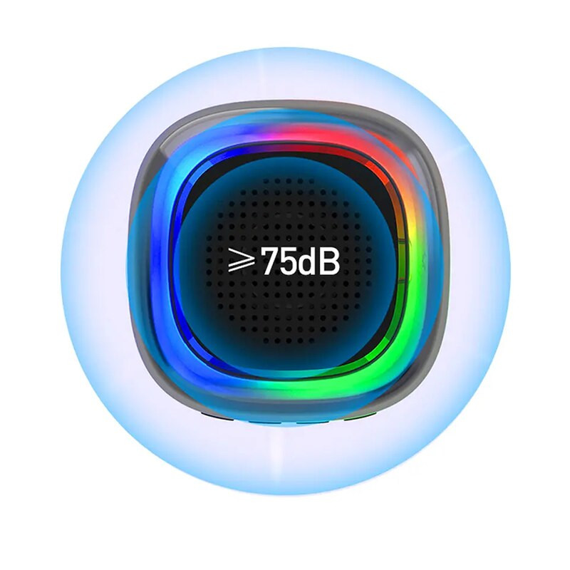 Spalvingas šviesos garsiakalbis nešiojamasis kompiuteris, atsparus vandeniui, belaidis Bluetooth, banguojantis žemasis dažnis, 3D garsas, nešiojamas žemųjų dažnių garsiakalbis Muzika lauko aikštėje