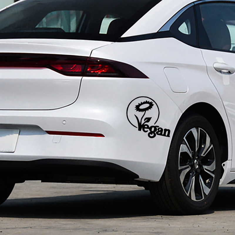 16,6 x 13,7 CM veganiškos asmenybės viniliniai lipdukai automobilių lipdukų dekoravimo priedai, skirti Skoda lipdukams