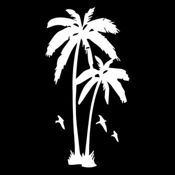9.2X17.5CM кокосова палма Декорация на задното предно стъкло Винилов стикер за кола за стикер HUMMER