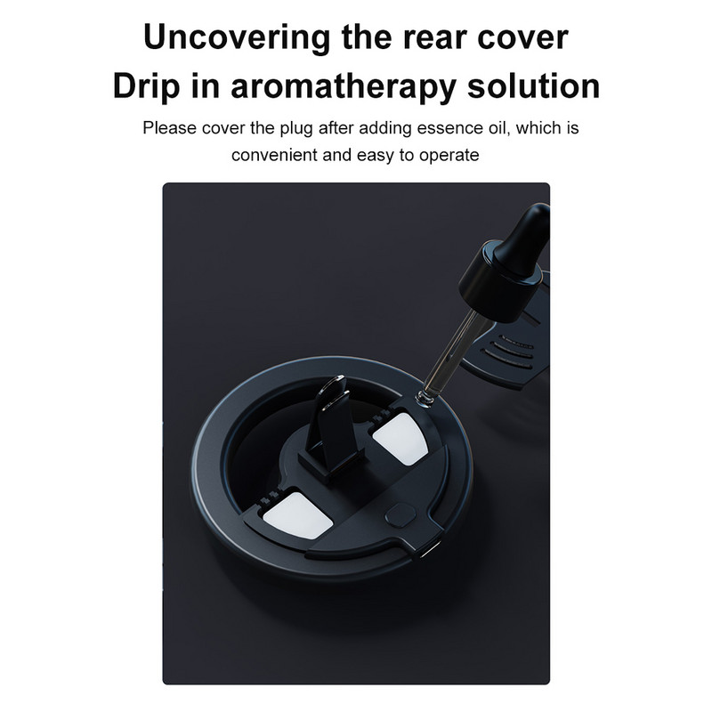 Automobilių aromaterapijos pikapo lemputė 450 mAh Aromaterapijos ritmo lempa ventiliacijos spaustukas oro gaivikliai kvapų APP valdymas automobiliams