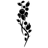 Hanafuji loominguline aknaklaas, vinüülkleebised lilleline kunst autokleebis auto stiiliga kaunistus 5,8 x 17 cm