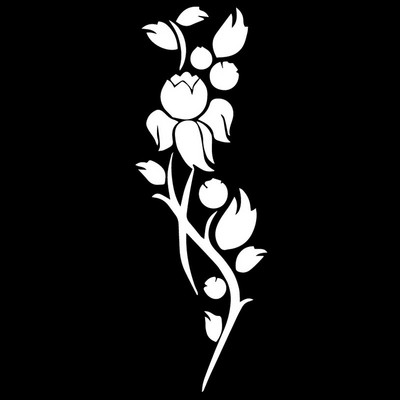 Hanafuji loominguline aknaklaas, vinüülkleebised lilleline kunst autokleebis auto stiiliga kaunistus 5,8 x 17 cm