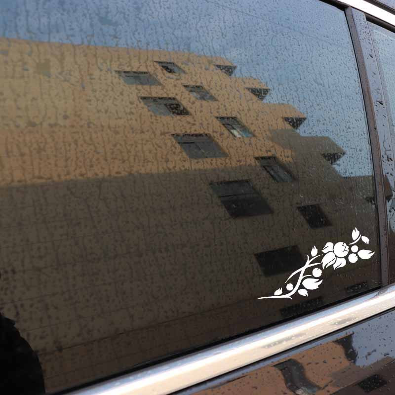Hanafuji loominguline aknaklaas, vinüülkleebised lilleline kunst autokleebis auto stiiliga kaunistus 5,8 x 17 cm
