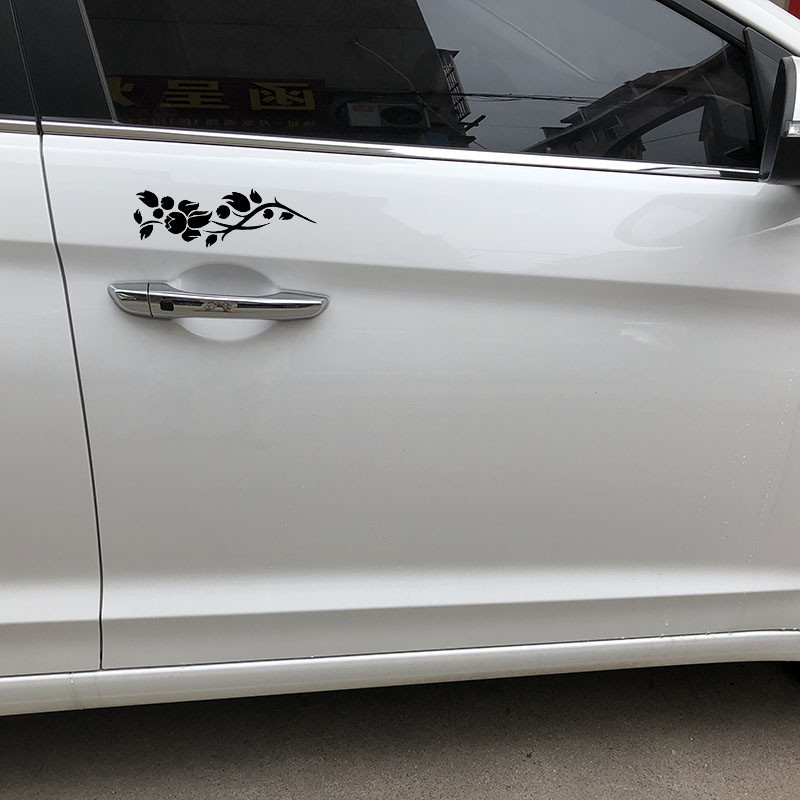 Hanafuji loominguline aknaklaas, vinüülkleebised lilleline kunst autokleebis auto stiiliga kaunistus 5,8 x 17 cm