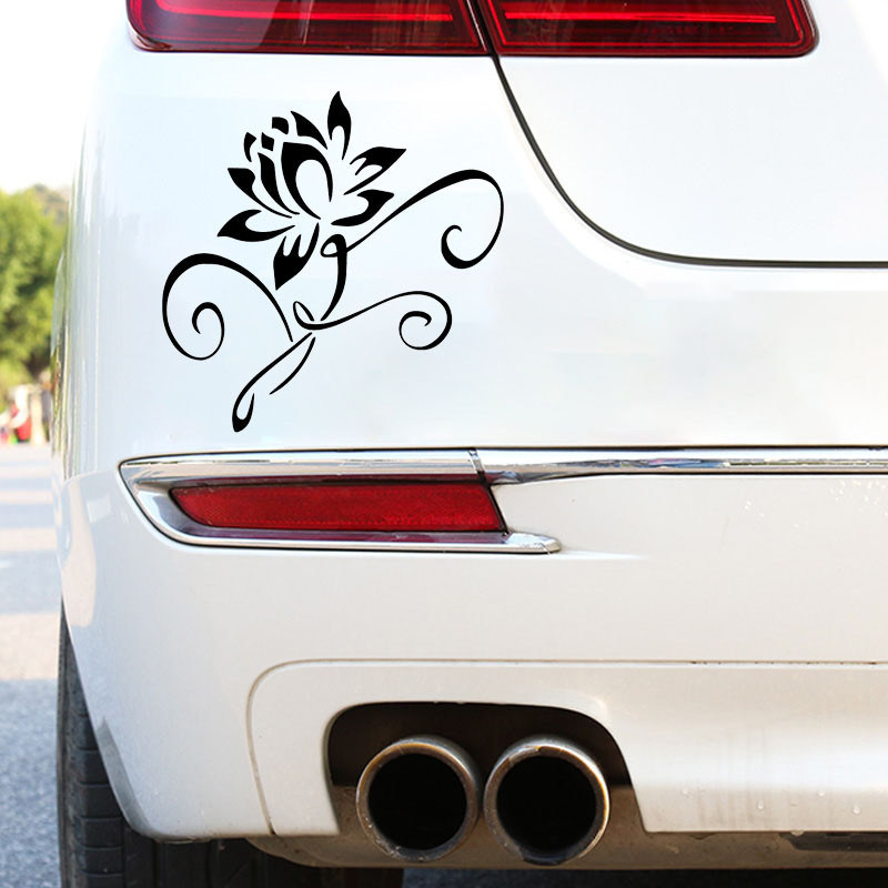 17X17CM „Lotus Art Cartoon“ viso kūno puošybos lipdukas augalo gėlėtas automobilio lipdukas „Suzuki“ lipdukams