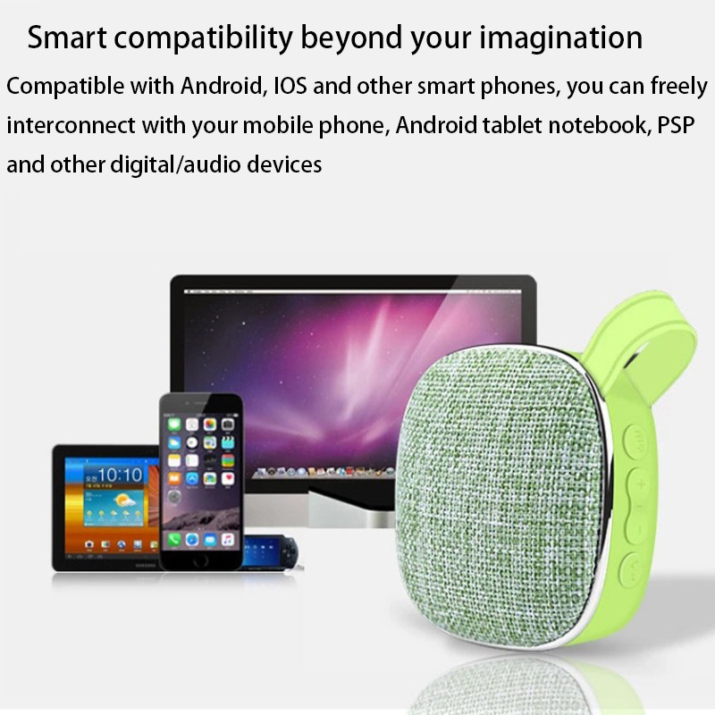 Kaasaskantavad juhtmevabad Bluetooth-kõlarid välistingimustes kasutatavad riidest minikõlarid USB-liidesega TF-kaardi stereo-subwoofer juhtmevabad stereokõlarid