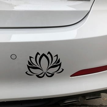 LOTUS FLOWER Модна декорация на стъклени прозорци Стикери за кола Авточасти 16.7X11.4CM