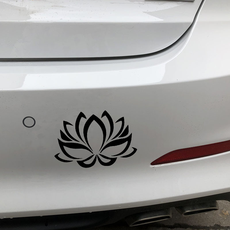 FLOARE DE LOTUS Decor pentru fereastră de modă Autocolante autocolante Piese auto 16,7X11,4CM