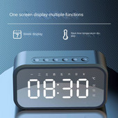 Namų žadintuvas garsas darbalaukis bluetooth mini LED veidrodis skaitmeninis laikrodis mobilusis telefonas garsiakalbis bendrabutis belaidis garsas radijas