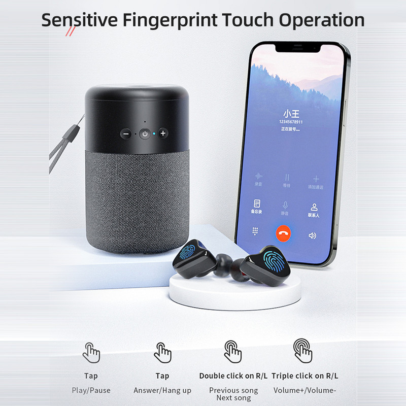 2-u-1 slušalice s prijenosnim BT zvučnikom BT5.1 Chip Slide Cover Dizajn osjetljiv na dodir Dugotrajne sportske slušalice