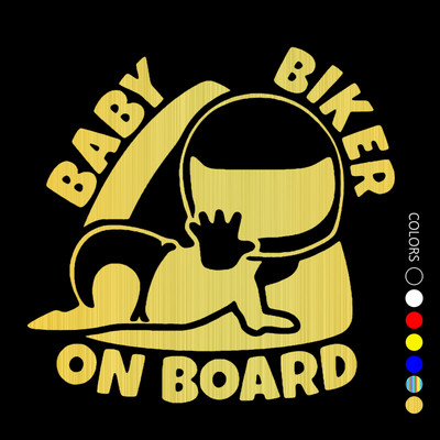 Baby Biker on pardaauto kleebis Vinüülkleebised Veekindlad kleebised veoauto kaitseraua tagaaknal