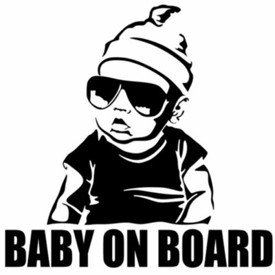15,5*15,2 cm-es BABY ON BOARD Kreatív divatos autómatrica farok figyelmeztető tábla matrica Volkswagen matricákhoz