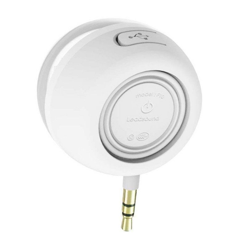 Valge 3,5 mm Aux Audio Jack Mini juhtmevaba võimas kristallkõlar nutitelefoni tahvelarvuti jaoks kaasaskantav HIFI 3D ruumilise heliga telefoni kõlar