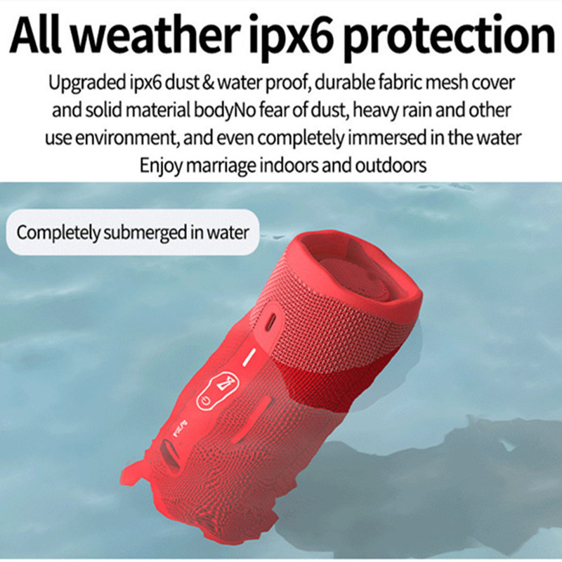 FLIP6 belaidis Bluetooth garsiakalbis, lauko vandeniui atsparus žemųjų dažnių garsiakalbis, AUX garso įvestis, TF kortelės atkūrimas, MP3 muzikos grotuvas