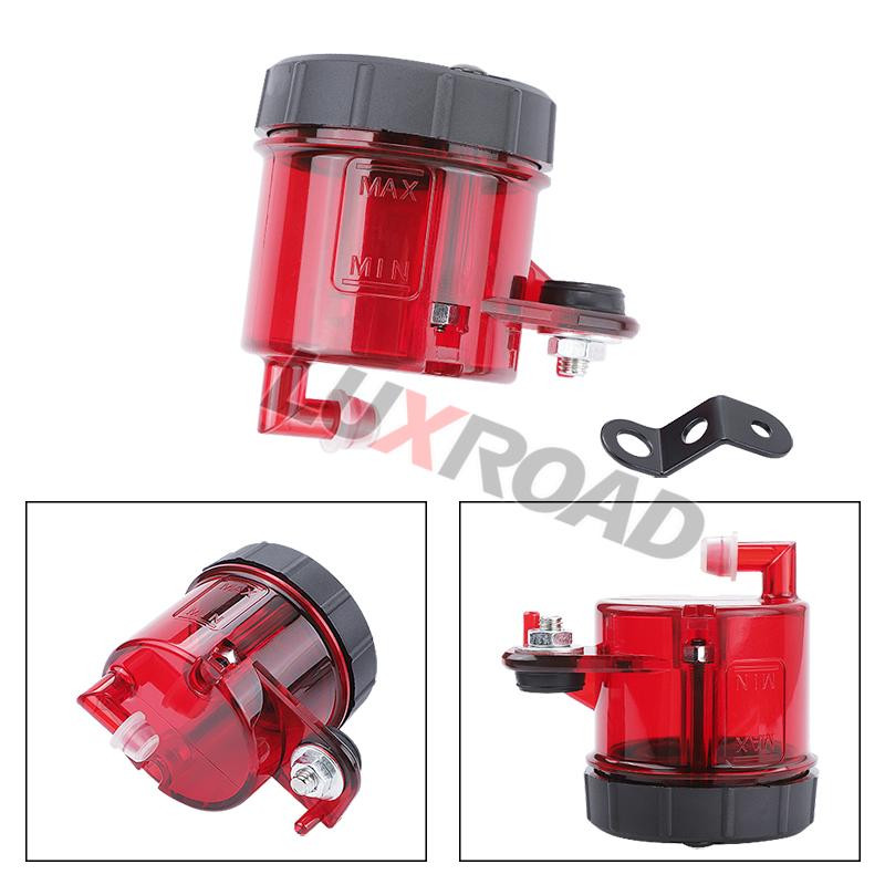 Universalus stabdžių rezervuaras priekinis skysčių butelis Motociklo pagrindinė sankabos alyvos taurė cilindro laikiklis Motocicleta priedai Juoda raudona