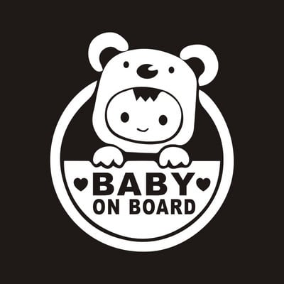 Beebi pardal kleebis Mood Baby In Car Vinüülkleebised Mootorratta autokleebis Autokujuline kaunistus 13cm*15cm