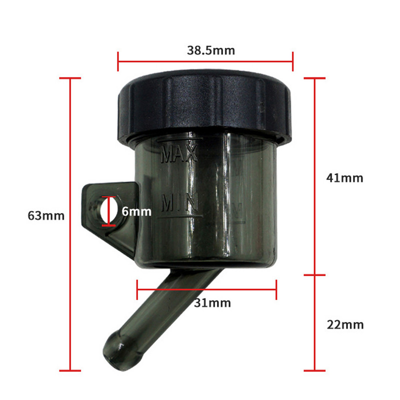 Universalus motociklo priekinių stabdžių sankabos skysčių buteliuko pagrindinio cilindro alyvos rezervuaro bako puodelis, skirtas Honda Suzuki Kawasaki Yamaha