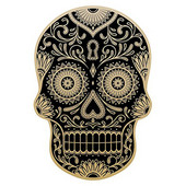 15 cm * 10 cm ZIUA MORȚII Decal Rockabilly Rock Vintage Craniu de zahăr Autocolant reflectorizant pentru fereastră de mașină