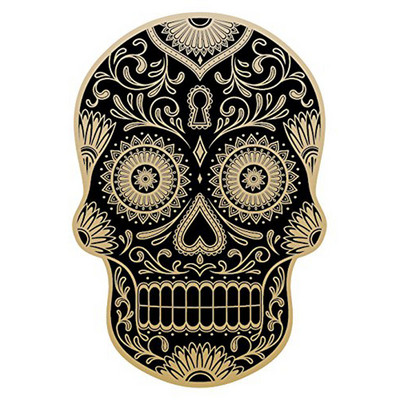 15 cm * 10 cm ZIUA MORȚII Decal Rockabilly Rock Vintage Craniu de zahăr Autocolant reflectorizant pentru fereastră de mașină