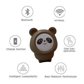 Мини сладка карикатура Panda Безжичен Bluetooth високоговорител Външен преносим стерео водоустойчив Bluetooth високоговорител за iPhone/Android