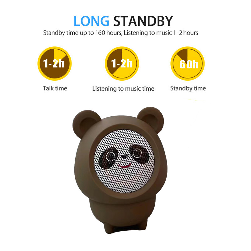 Mini slatki crtani Panda bežični Bluetooth zvučnik vanjski prijenosni stereo vodootporni Bluetooth zvučnik za iPhone/Android