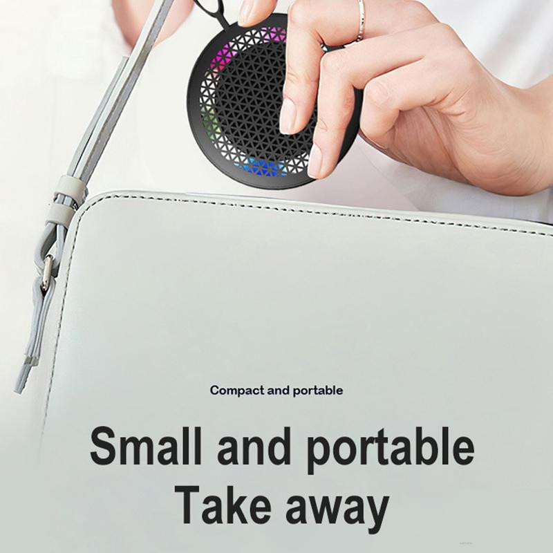 W2 mini belaidis Bluetooth garsiakalbis IPX4 vandeniui atsparus nešiojamasis lauko garsiakalbis Garso garsas su LED spalvinga šviesa laisvų rankų įranga