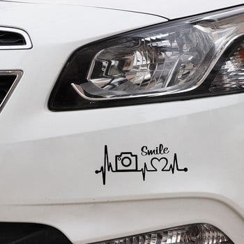 1 PCS 16.8CM*7.3CM Camera Photography Lover Heartbeat Vinyl Motorcycle Car Sticker for Buick Sticker