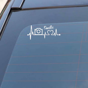 1 PCS 16.8CM*7.3CM Camera Photography Lover Heartbeat Vinyl Motorcycle Car Sticker for Buick Sticker