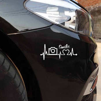 1 PCS 16.8CM*7.3CM Camera Photography Lover Heartbeat Vinyl Motorcycle Car Sticker for Buick Sticker