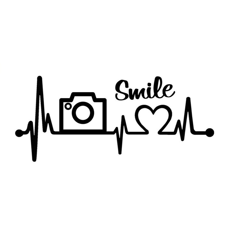 1 KOM 16,8 CM * 7,3 CM Fotoaparat, ljubitelj fotografije, otkucaji srca, vinilna motociklistička naljepnica za automobil za Buick naljepnicu