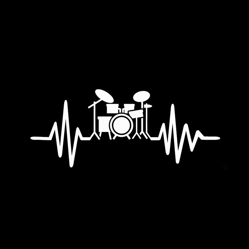 1 buc 15,1 cm * 6,2 cm set de tobe pentru baterist muzician iubitor de muzică rock vinil pentru autocolante Cadillac