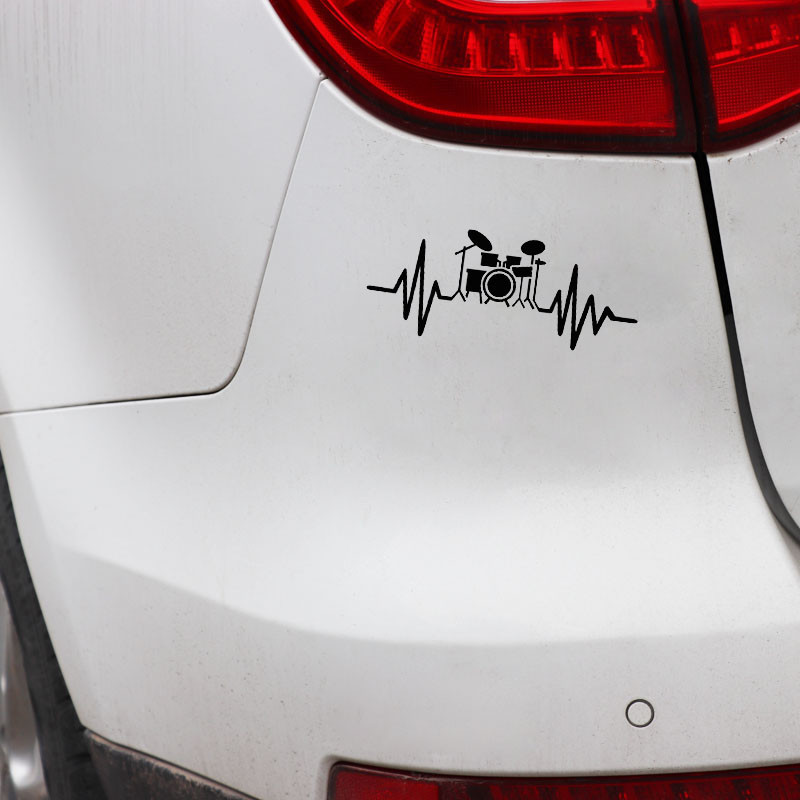 1 buc 15,1 cm * 6,2 cm set de tobe pentru baterist muzician iubitor de muzică rock vinil pentru autocolante Cadillac