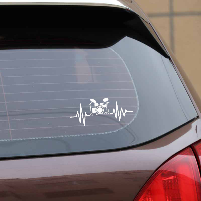 1 buc 15,1 cm * 6,2 cm set de tobe pentru baterist muzician iubitor de muzică rock vinil pentru autocolante Cadillac