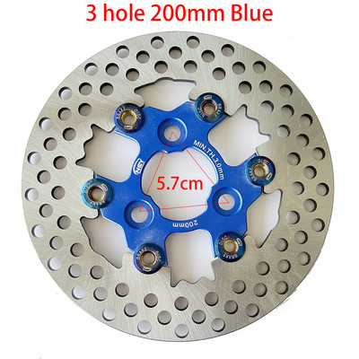 200 mm apgr./min. disku bremzes, 3 atveres, 57 mm, 70 mm motocikla peldošā diska rotora suports universāls priekšējais aizmugurējais ritenis Yamaha motorolleriem Niu