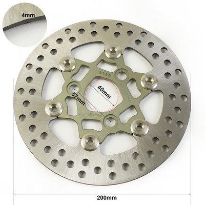 200 mm apgr./min. disku bremzes, 3 atveres, 57 mm, 70 mm motocikla peldošā diska rotora suports universāls priekšējais aizmugurējais ritenis Yamaha motorolleriem Niu