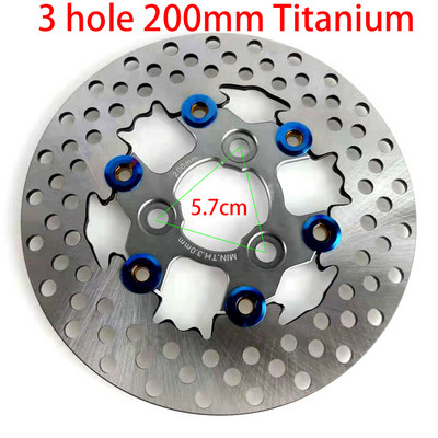 200 mm apgr./min. disku bremzes, 3 atveres, 57 mm, 70 mm motocikla peldošā diska rotora suports universāls priekšējais aizmugurējais ritenis Yamaha motorolleriem Niu