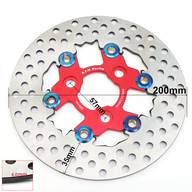 200 mm aps./min. diskinis stabdys 3 skylės 57 mm 70 mm motociklo slankiojo disko rotoriaus apkaba Universalus priekinis galinis ratas skirtas Yamaha motoroleriams Niu